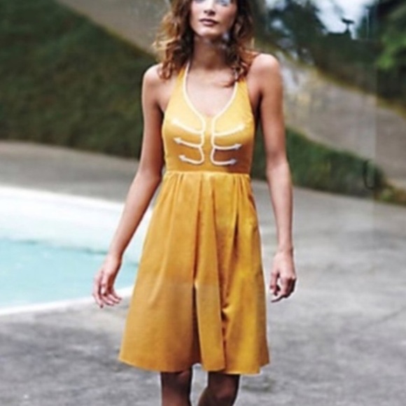 Floreat Dresses & Skirts - Anthropologie Floreat Anchors Aweigh Halter Dress